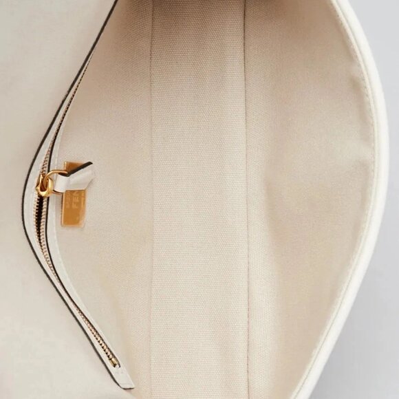 Fendi White FF Cotton Canvas Medium Baguette Bag - 8BR600 - Picture 10 of 11